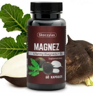 Skoczylas  Magnez 4 formy – czarna rzepa  60 kaps.