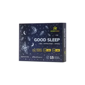 Hemp King  Good Sleep Kapsułki na sen – 5mg CBD, 3mg CBN  w kapsułce 15 kaps.