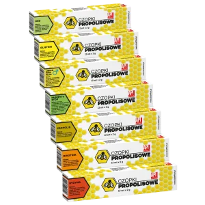 Naturalne   Czopki propolisowe z glistnikiem   12 szt x 2g