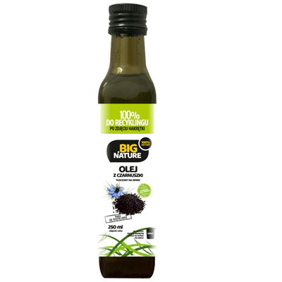 BIG NATURE    Olej  z  czarnuszki  tłoczony na zimno  250ml