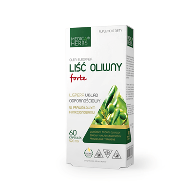 MEDICA HERBS Liść Oliwny forte 520mg 60 kaps.
