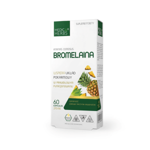 MEDICA HERBS  Bromelaina ( trawienie,odporność ,przepływ krwi )   270mg, 60 kaps.