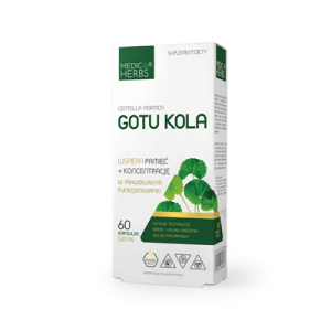 MEDICA HERBS   Gotu Kola 520mg  (pamięć i koncentracja )       60 kaps.