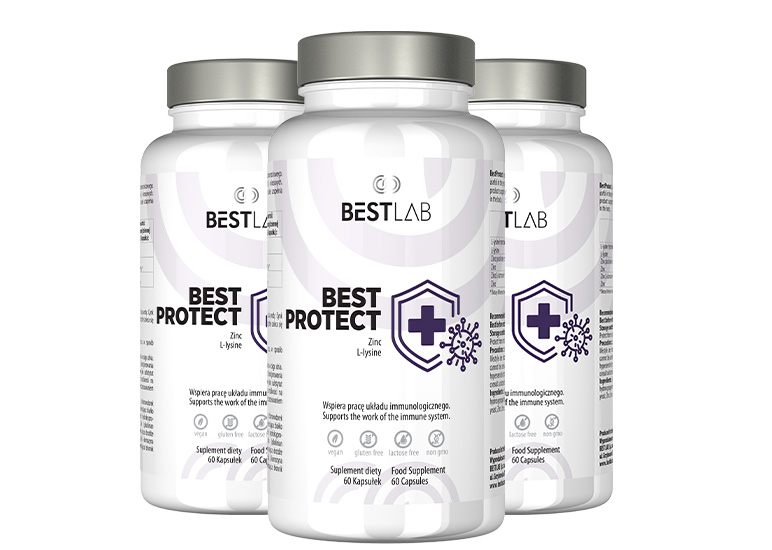 Best Lab BestProtect Cynk z lizyną Suplement wzmacniający odporność 60 kaps. - Image 2