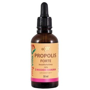 MyVita    Propolis Forte bezalkoholowy z miodem Manuka  10%  krople 50ml