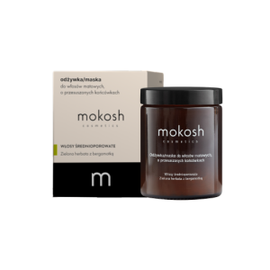 MOKOSH Odżywka/maska do włosów matowych, o przesuszonych końcówkach – Zielona herbata z bergamotką Włosy średnioporowate 180ml