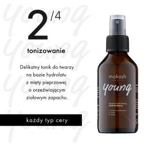 Mokosh  Young   Krok 2     Łagodząco-odświeżający tonik do twarzy 100ml