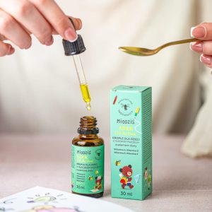 Pasieki Sadowskich   Krople  ADEK z mleczkiem pszczelim  Miodziś  30 ml