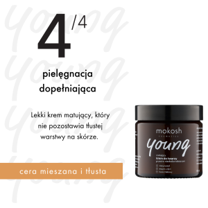 Mokosh   Young | Krok 4 | Matujący krem do twarzy przeciw niedoskonałościom 60ml