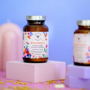 Pasieki Sadowskich    Witamina C z dzikiej róży z pyłkiem pszczelim   150 g