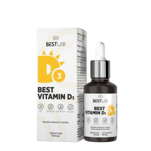 Best  Lab   Best Vitamin D3    Suplement diety wspierający zdrowie kości i układu odpornościowego  450 porcji