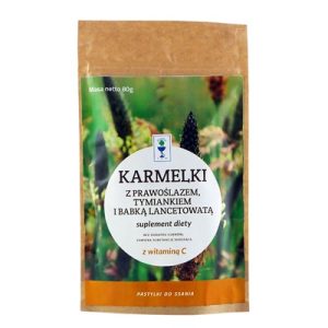PLANTA-LEK Karmelki prawoślaz + tymianek + babka bez cukru 80g