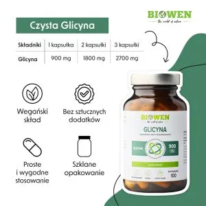 Biowen    Glicyna  900 mg  100 kaps