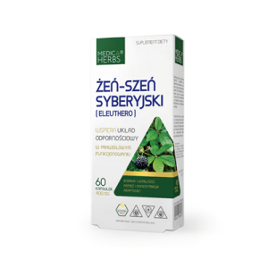 Medica  Herbs   Żeń-szeń syberyjski  (Eleuterokok) 400mg, 60kaps.