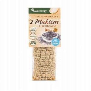 SweetVegy   Ciastka orkiszowe z Makiem i Pietruszką, bez cukru – 100g