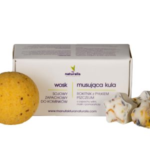 Manufaktura Naturalis   Kula Kąpielowa (plus trzy różne woski do kominków goździk i cynamon)