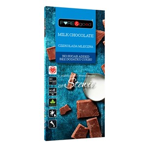 Pure Good Czekolada mleczna ze stewią ,bez dodatku cukru 100 g