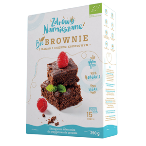 Zdrowo Namieszane Bezglutenowa Mieszanka na ciasto Brownie Bio 290 g 15 porcji