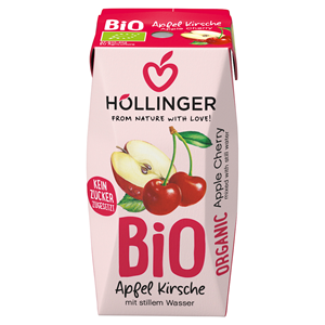 Hollinger  Bio sok  jabłkowo-wiśniowy  Bez dodatku cukru  200ml