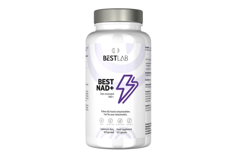 Best Lab BestNAD+ Suplement diety wspierający funkcjonowanie układu krążenia i kontrolę stresu oksydacyjnego 60 kaps. - obrazek 2