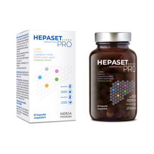 Norsa Pharma   Hepaset PRO  wsparcie pracy wątroby  60 kaps.
