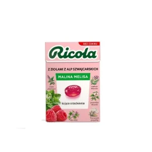 Ricola  Szwajcarskie cukierki ziołowe  Malina & Melisa  40g