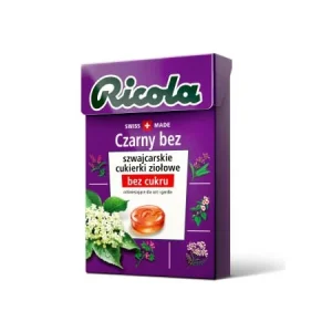 Ricola  Szwajcarskie cukierki ziołowe  Czarny Bez  40g