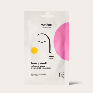 Resibo   Berry Well  Odżywcza maska na twarz  w płachcie z ceramidami 1 szt
