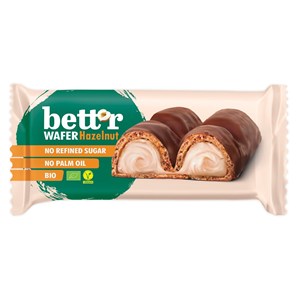 Bett’r  Wafelek z kremem  Orzechy Laskowe w mlecznej czekoladzie  Bio  33 g
