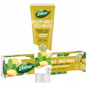 Dabur  Pasta do zębów  Świeży Oddech z imbirem i miętą  Bez Fluoru   100 ml