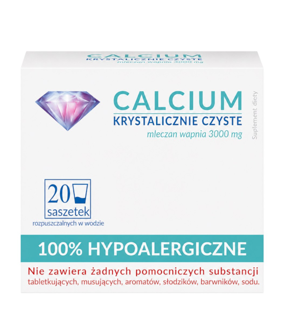 Uniphar Calcium hypoalergiczne krystaliczne czyste 20 saszetek