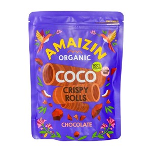 Amaizin Bio Rurki waflowe Kokosowo – Czekoladowe Bezglutenowe 140 g