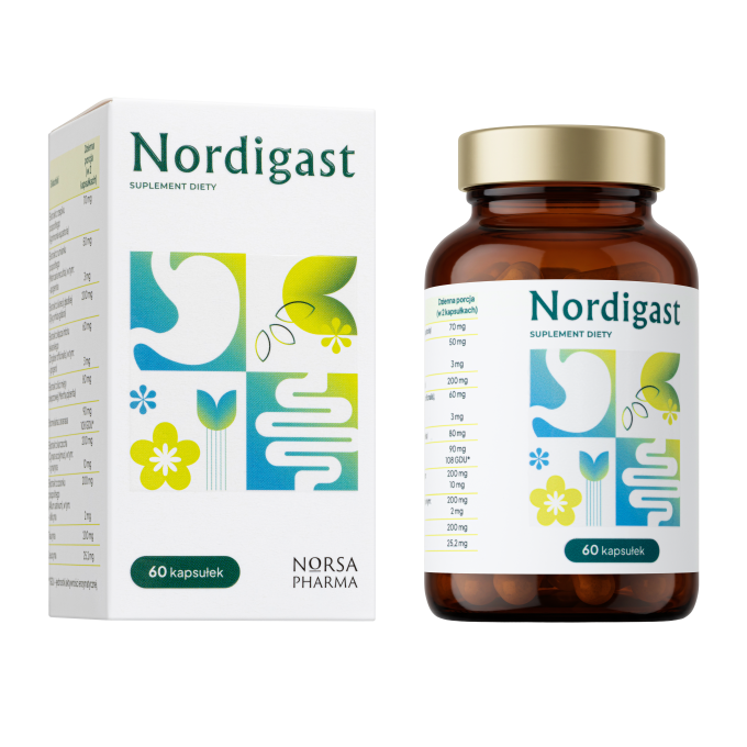 Norsa Pharma Nordigast Wsparcie układu trawiennego 60 kaps.