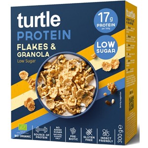 Turtle Bezglutenowe Proteinowe płatki z granolą Bez dodatku cukrów 300 g