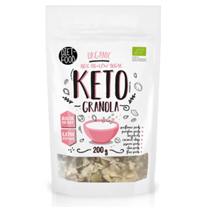 Diet Food Organic Keto Granola Bez dodatku cukrów 200 g