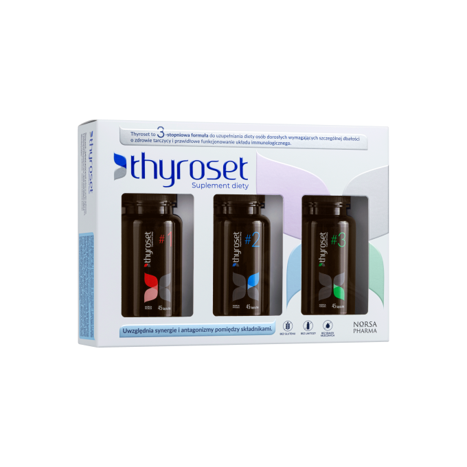 Norsa Pharma Thyroset Suplement na Hashimoto i tarczycę 3×45 kapsułek
